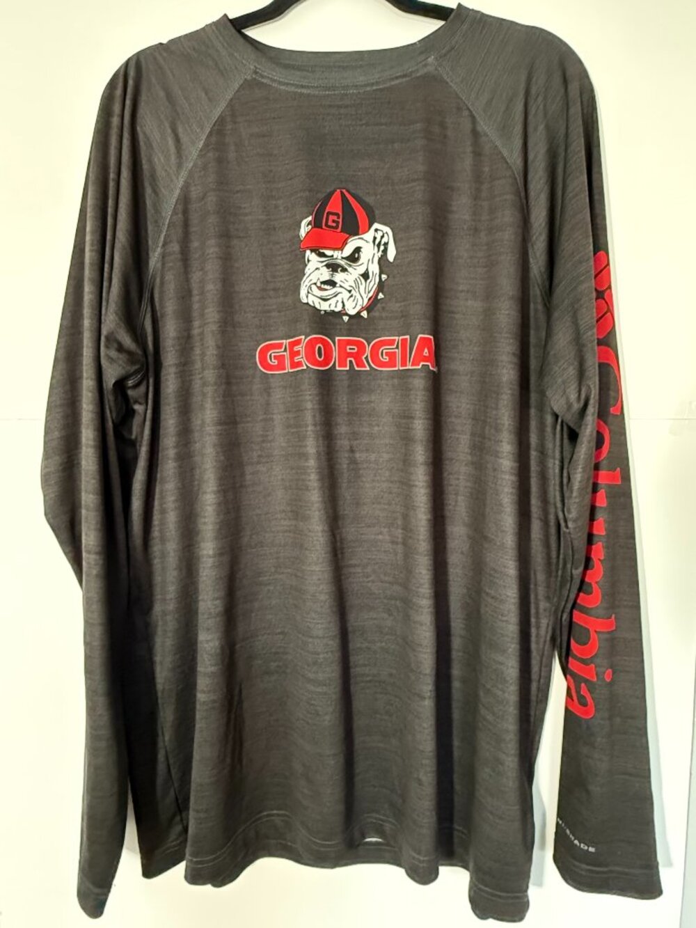 Columbia PFG Georgia Bulldogs Long Sleeve Shirt Mens XL Performance Fishing UGA